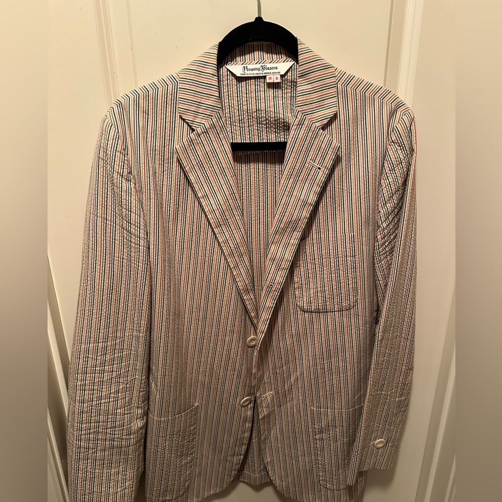 Rowing Blazers Seersucker Rainbow Blazer